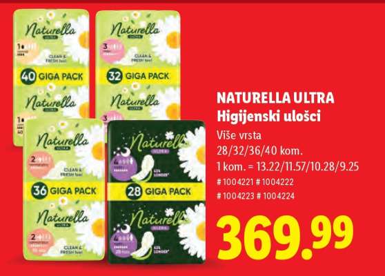 Naturella Ultra higijenski ulošci