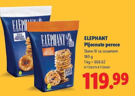 Elephant Pljosnate perece