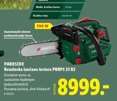 PARKSIDE Benzinska lančana testera PBBPS 25 B2