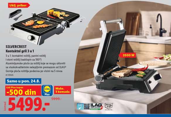 SILVERCREST Kontaktni gril 3 u 1