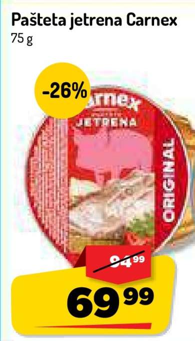 Pašteta jetrena Carnex