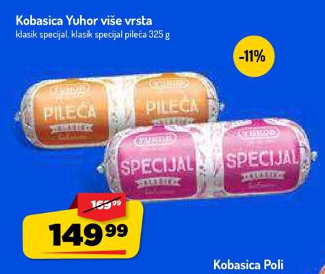 Kobasica Yuhor više vrsta