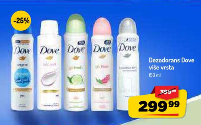 Dezodorans Dove više vrsta
