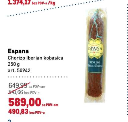 Espana Chorizo Iberian kobasica