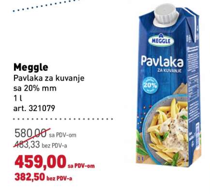 Meggle pavlaka za kuvanje