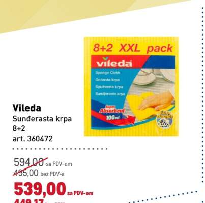 Vileda Sunderasta krpa 8+2