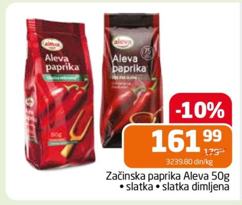 Začinska paprika Aleva 50g