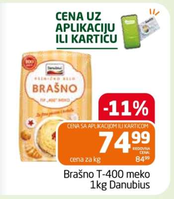 Brašno T-400 meko 1kg Danubius