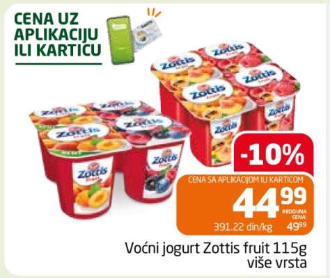 Voćni jogurt Zottis Fruit 115g