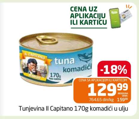 Tunjevina Il Capitano 170g komadići u ulju