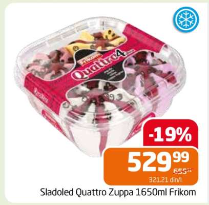 Sladoled Quattro Zuppa 1650ml Frikom