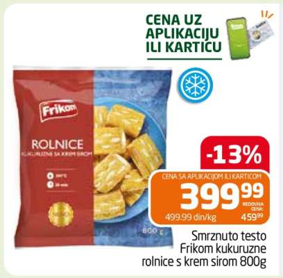 Frikom kukuruzne rolnice s krem sirom 800g