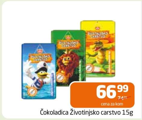 Čokoladica Životinjsko carstvo 15g