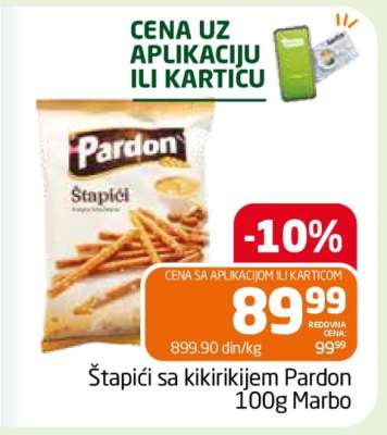 Štapići sa kikirikijem Pardon 100g Marbo