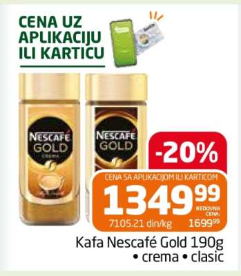 Kafa Nescafé Gold 190g