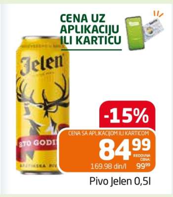 Pivo Jelen 0,5l