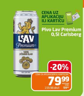 Pivo Lav Premium 0,5l Carlsberg