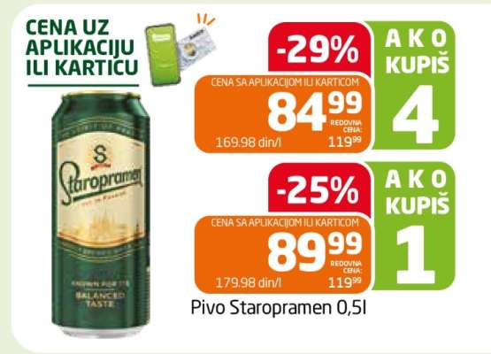 Pivo Staropramen 0.5l