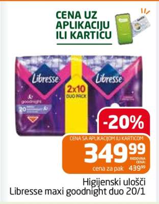 LIBRESSE MAXI GOODNIGHT DUO 20/1
