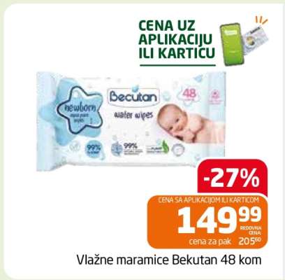 Vlažne maramice Bekutan 48 kom