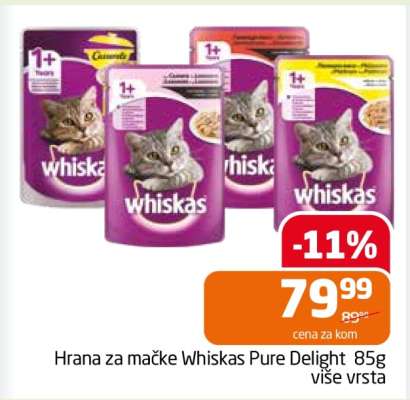 Hrana za mačke Whiskas Pure Delight 85g