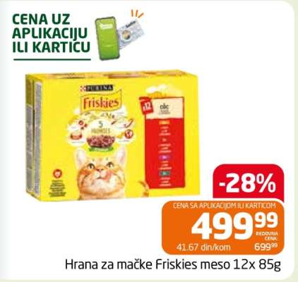 Hrana za mačke Friskies meso 12x85g