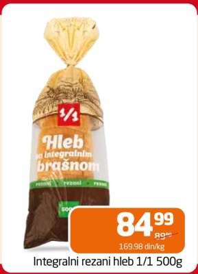 Integralni rezani hleb 1/1 500g