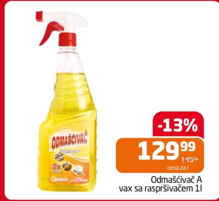 Odmašćivač A vax sa raspršivačem 1l