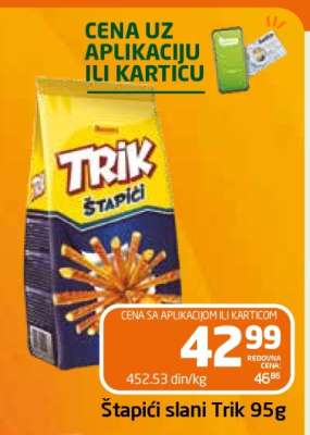 Štapići slani Trik 95g