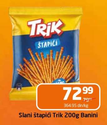 Slani štapići Trik 200g Banini