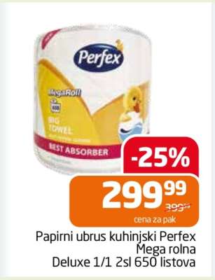 Papirni ubrus kuhinjski Perfex Mega rolna