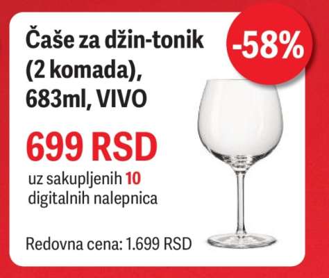 Čaše za džin-tonik (2 komada), 683ml, VIVO