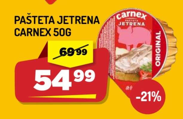 PAŠTETA JETRENA CARNEX 50g