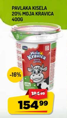 Pavlaka Kisela 20% Moja Kravica 400g