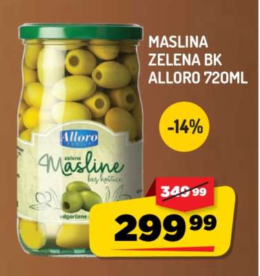 MASLINA ZELENA BK ALLORO 720ml