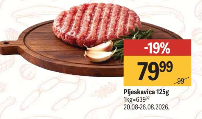 Pljeskavica, 125g