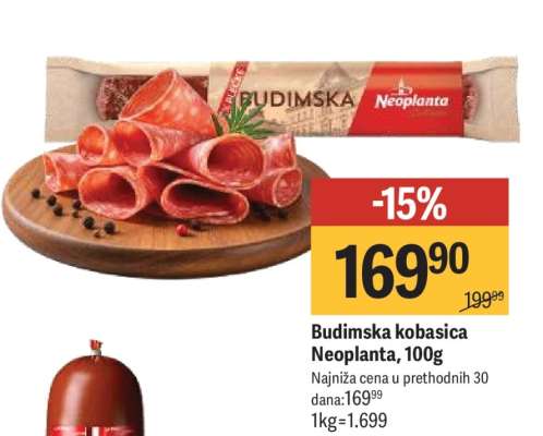Budimska kobasica Neoplanta 100g