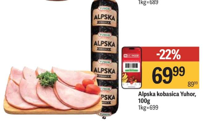 ALPSKA KOBASICA Yuhor 100g