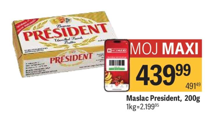 Maslac President 200g