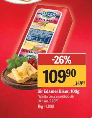 Sir Edamer Biser 100g