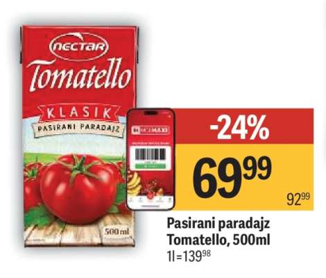 Pasirani paradajz Tomatello 500ml