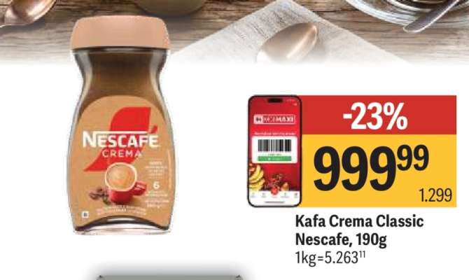 Kafa Crema Classic Nescafe, 190g