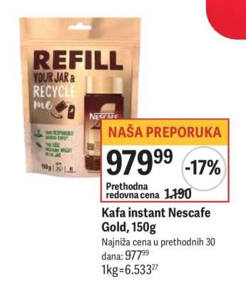 Kafa instant Nescafe Gold 150g