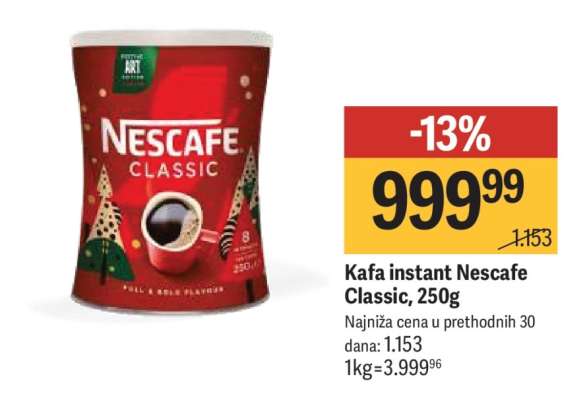 Kafa instant Nescafe Classic 250g
