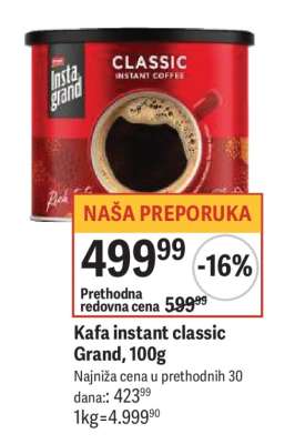 Kafa instant classic Grand 100g