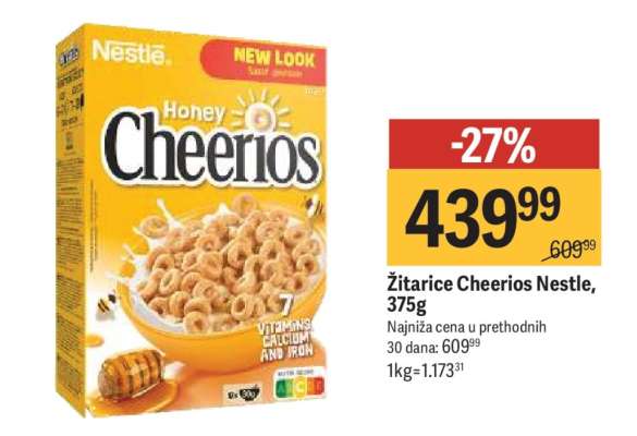 Žitarice Cheerios Nestle, 375g