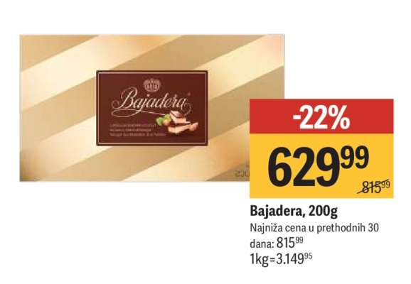 Bajadera 200g