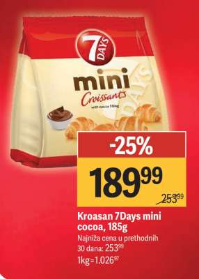 Kroasan 7Days mini cocoa 185g