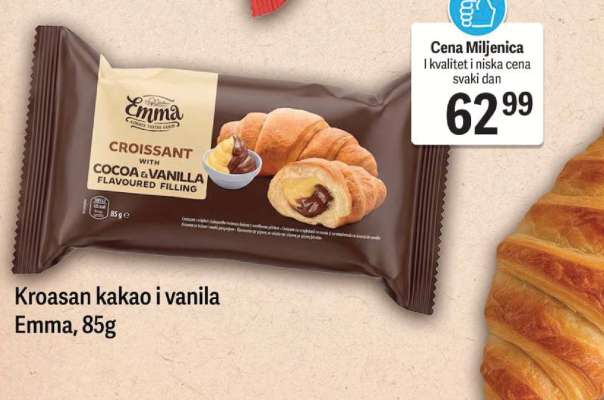 Kroasan kakao i vanila Emma, 85g