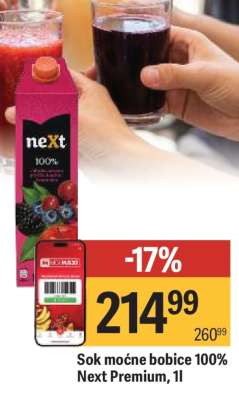 Sok moćne bobice 100% Next Premium, 1l